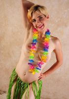 Hairy babe Milo teases in her Hawaiian costume, Milo Chase (mil037) ATK Natural & Hairy: Milo Chase (Hairy babe Milo teases in her Hawaiian costume)