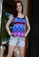 Trinity May strips outside, Trinity May (tri048) ATK Galleria: Trinity May (Trinity May strips outside)